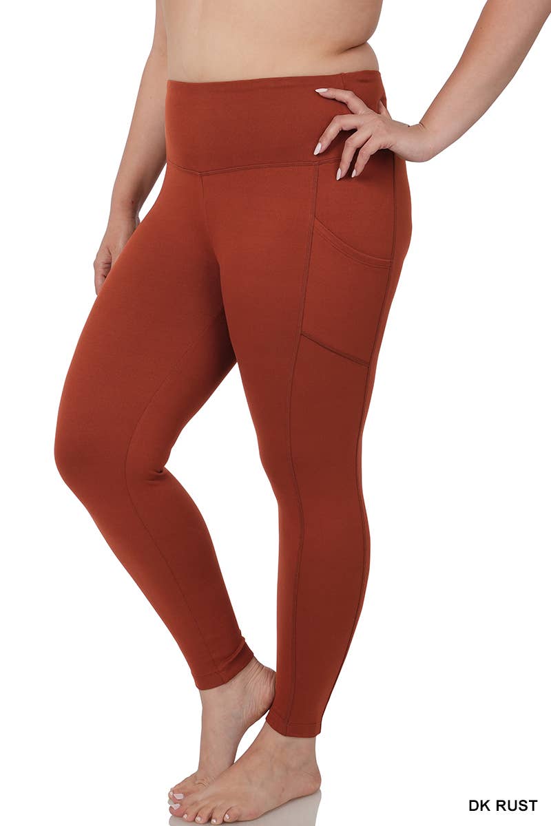 ..PLUS SIZE MICROFIBER LEGGINGS