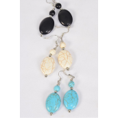 Antique Oval Stone Earrings