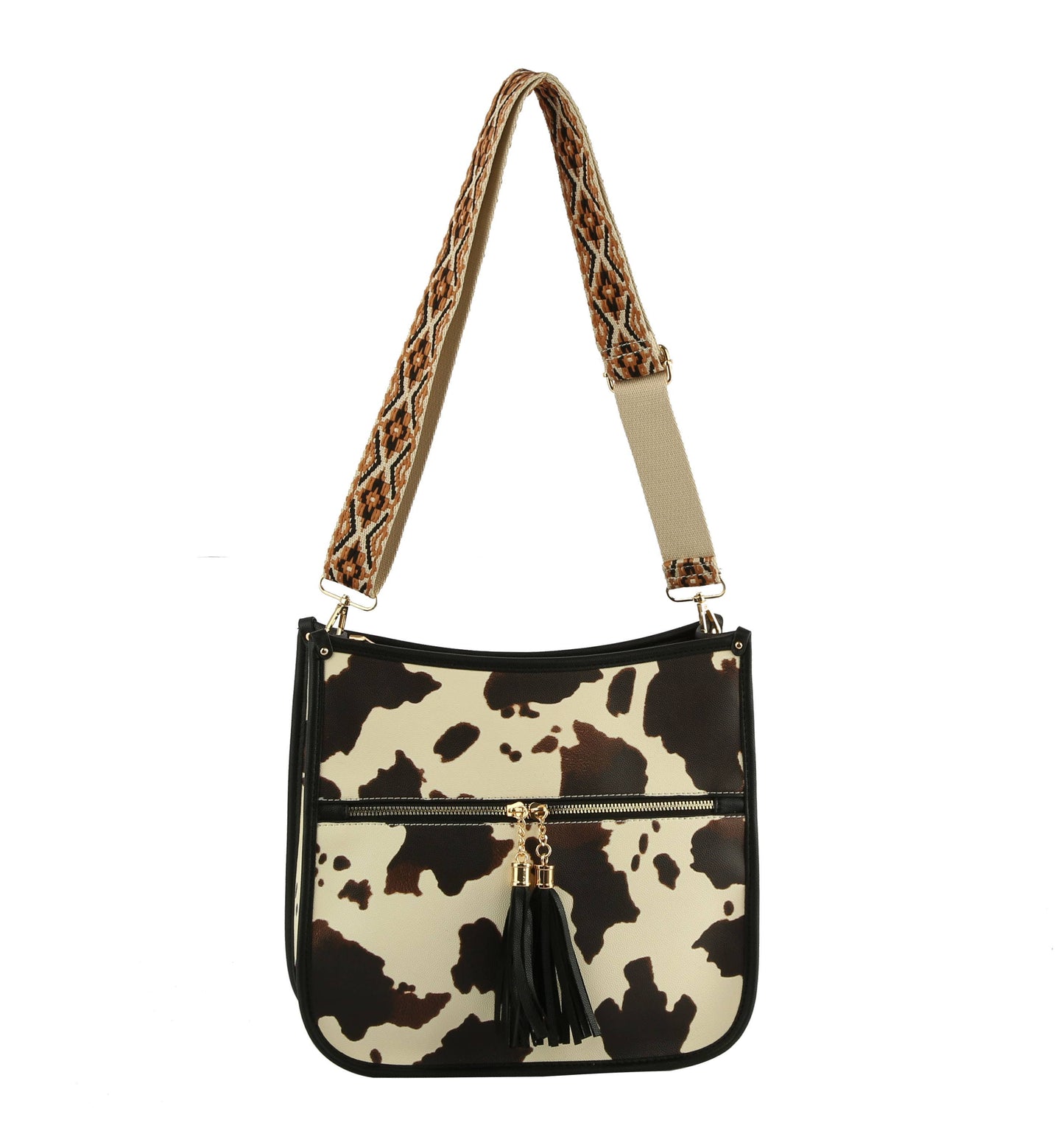 Cow Printed Crossbody Handbag Shoulder Bag