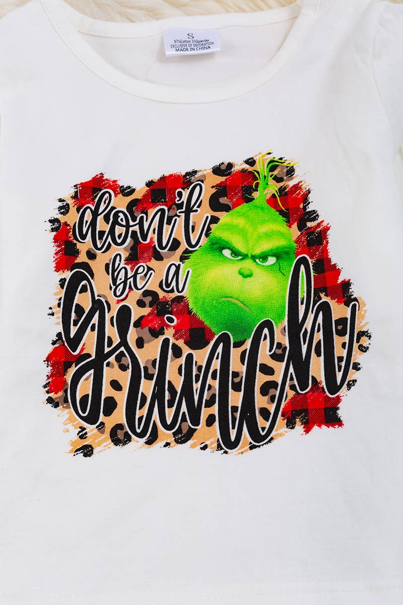 DON'T BE A GRINCH" WHITE 2PC SET