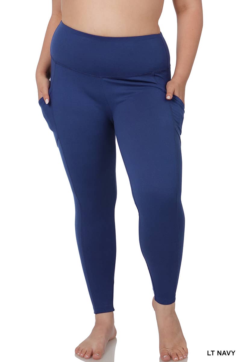 ..PLUS SIZE MICROFIBER LEGGINGS