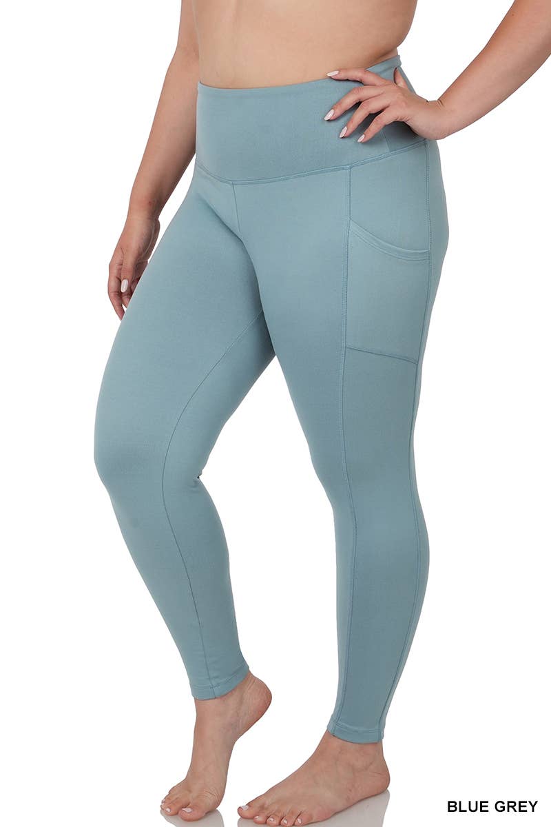 ..PLUS SIZE MICROFIBER LEGGINGS