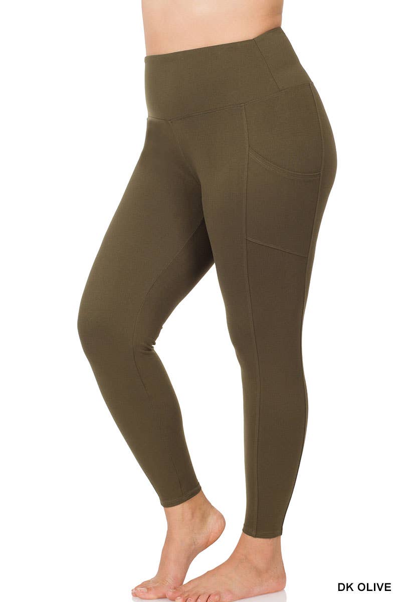 ..PLUS SIZE MICROFIBER LEGGINGS