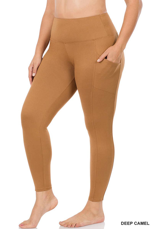 ..PLUS SIZE MICROFIBER LEGGINGS