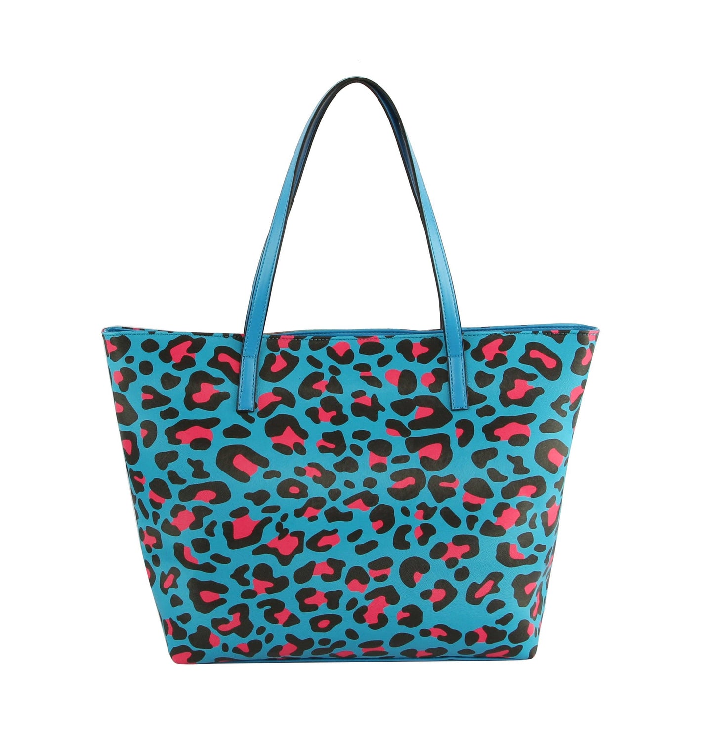 Women Cheetah Printed Flower Tote Hobo Bag