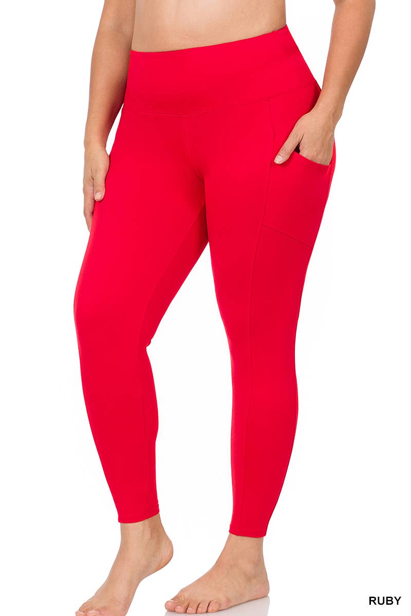 ..PLUS SIZE MICROFIBER LEGGINGS