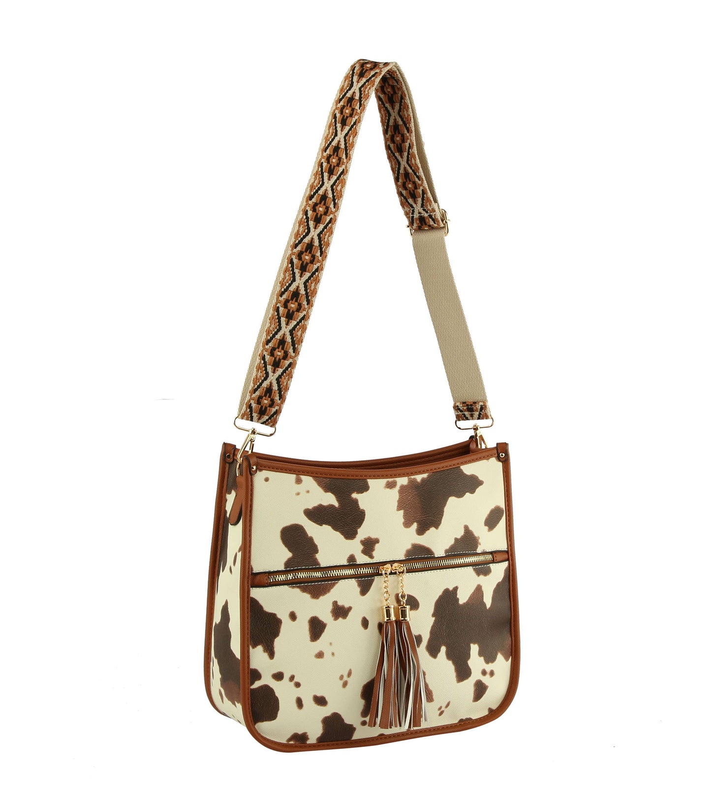 Cow Printed Crossbody Handbag Shoulder Bag