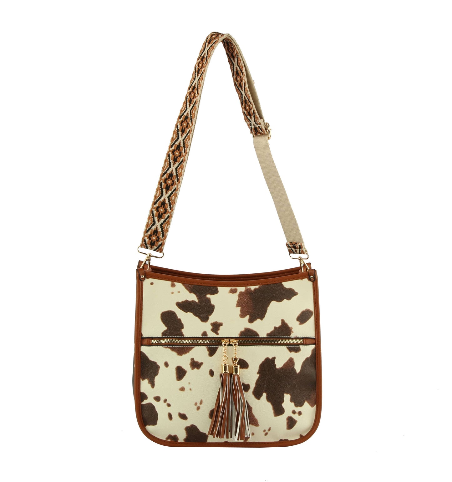 Cow Printed Crossbody Handbag Shoulder Bag