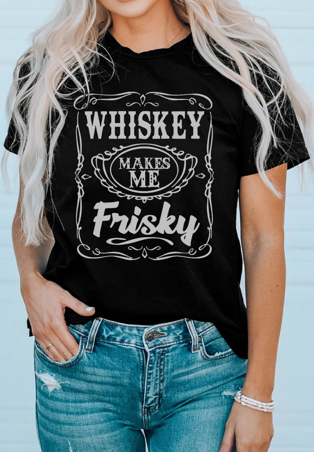 Black whiskey tee