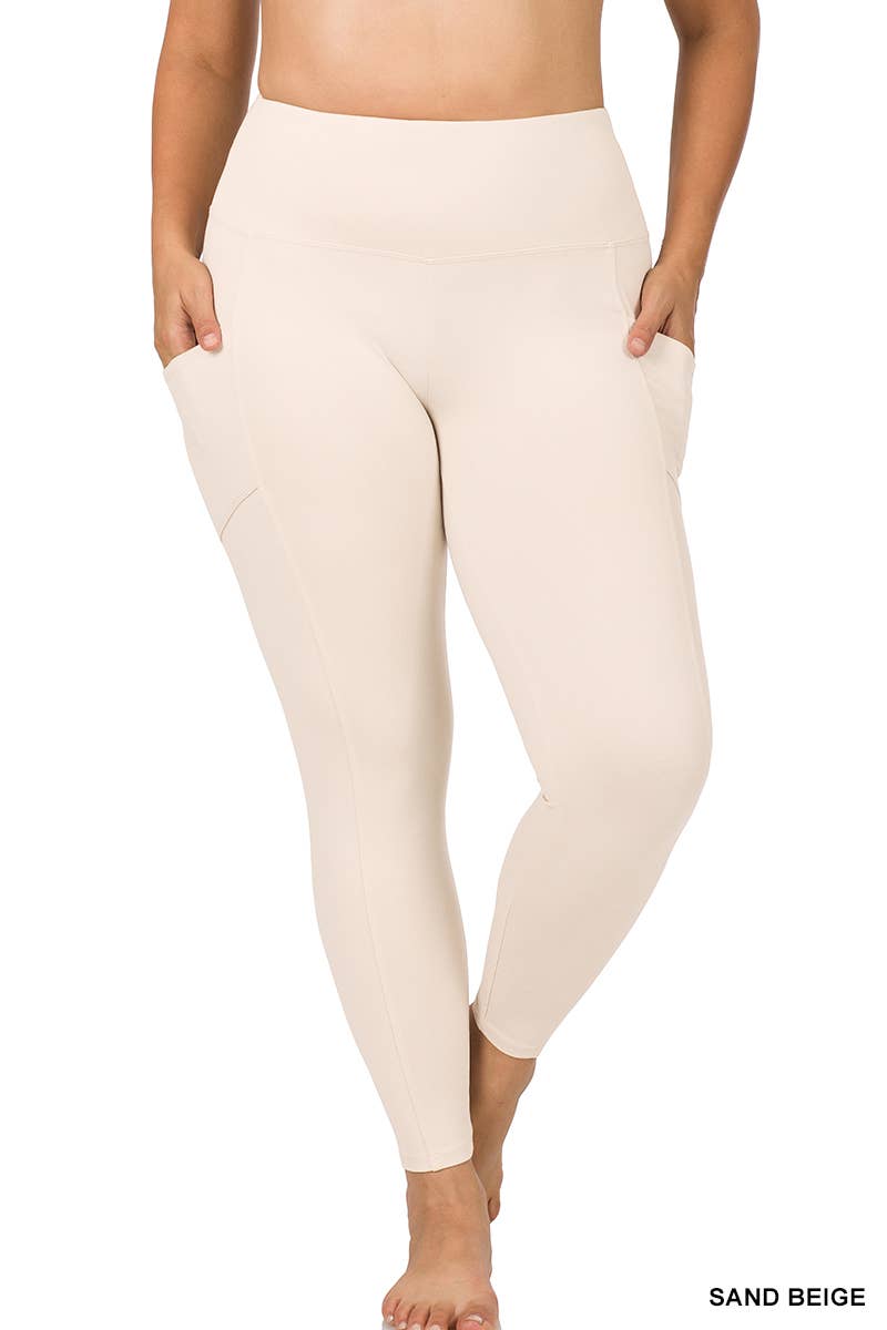 ..PLUS SIZE MICROFIBER LEGGINGS