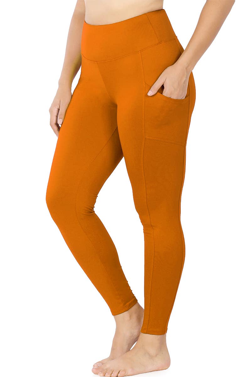 ..PLUS SIZE MICROFIBER LEGGINGS