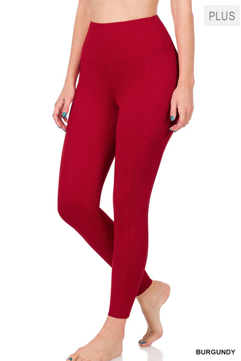 ..PLUS SIZE MICROFIBER LEGGINGS