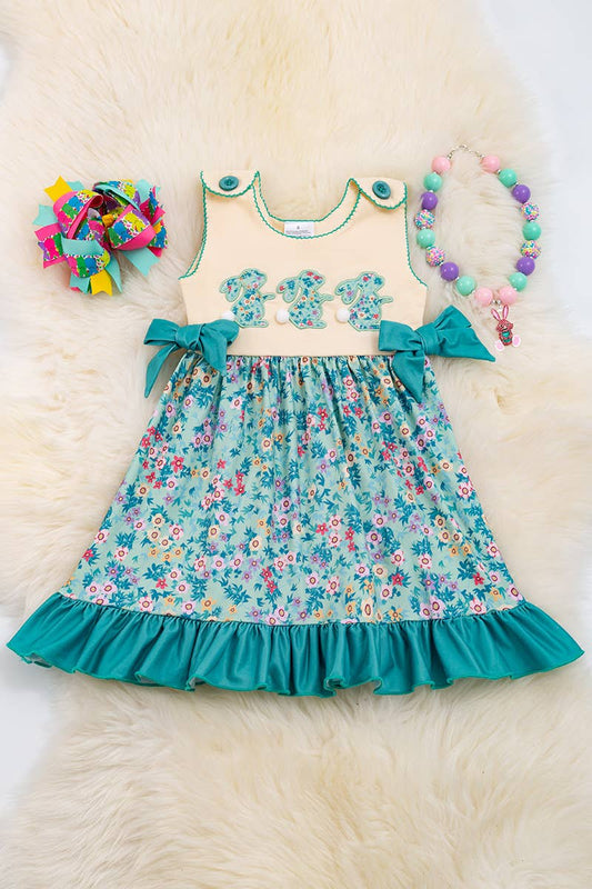 EASTER BUNNY APPLICATION DRESS. DRG20144011 LOI