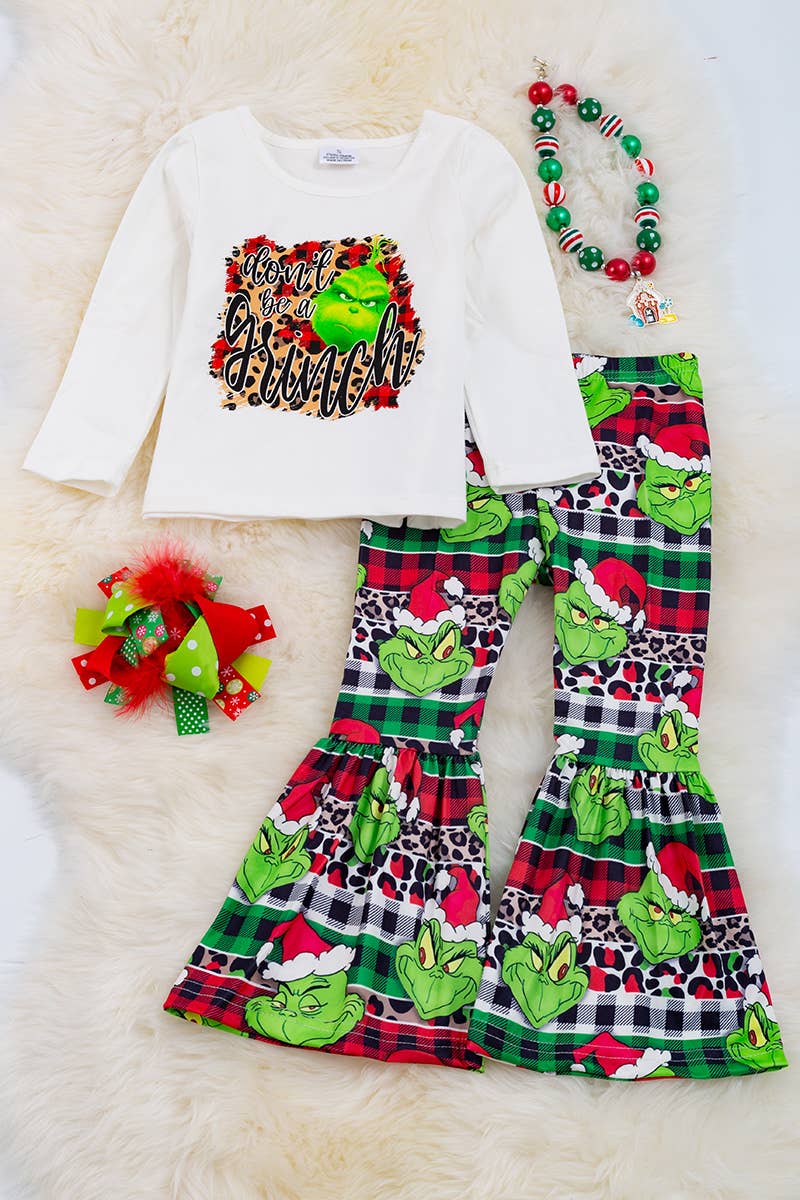 DON'T BE A GRINCH" WHITE 2PC SET