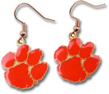 NCAA Clemson Tigers Logo Dangle Earrings