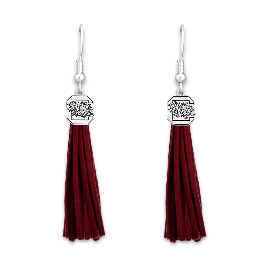 SC Gamecocks Tassel Earrings