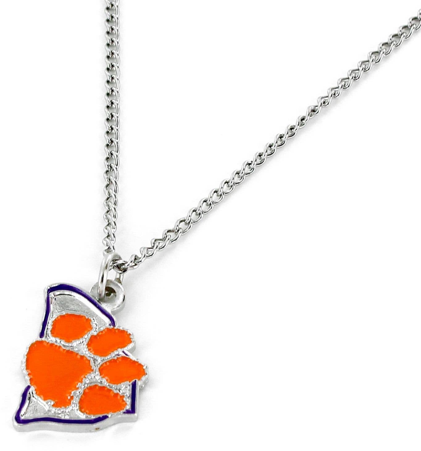 NCAA Clemson Tigers State Design Necklace