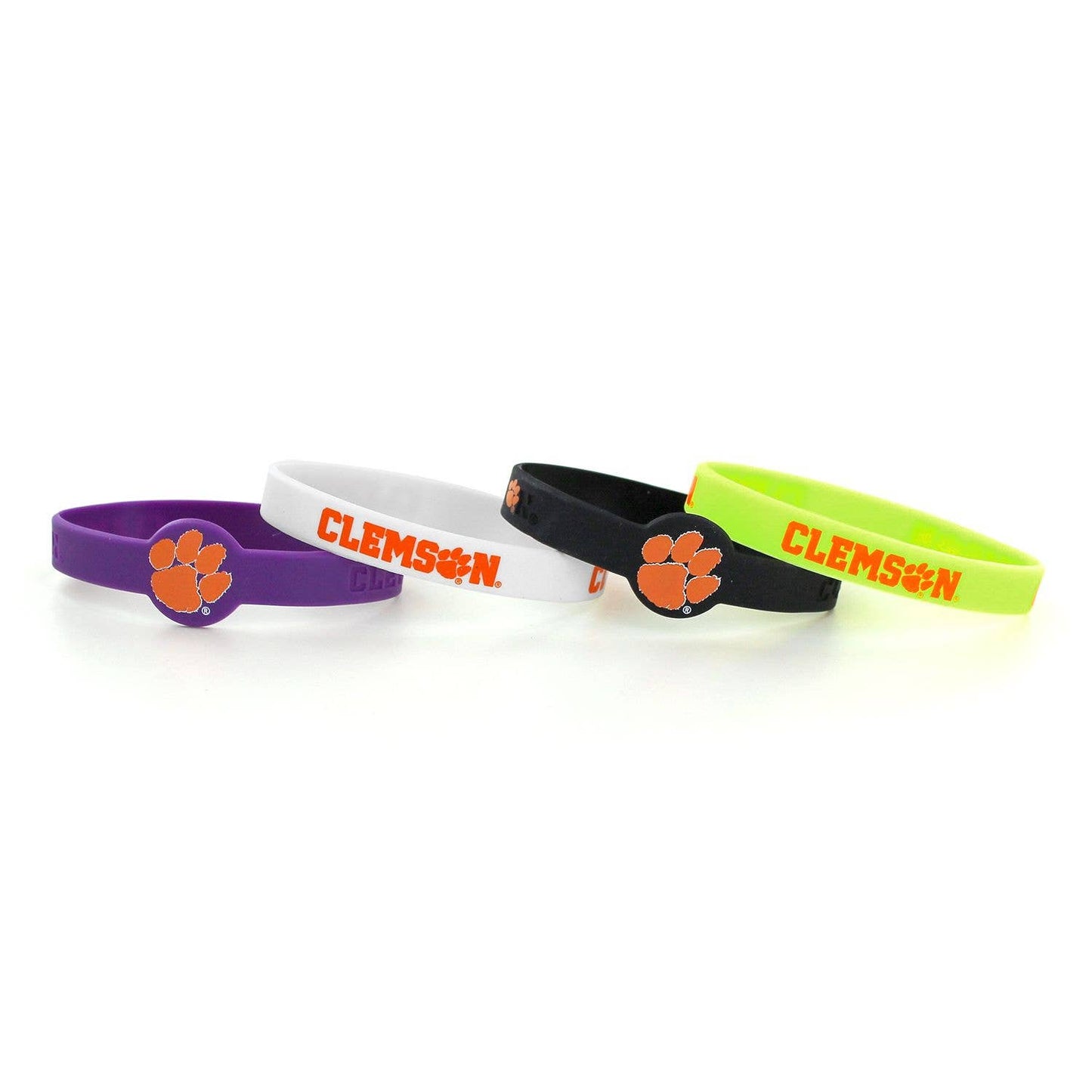 NCAA Clemson Tigers Silicone Bracelets, 4-Pack