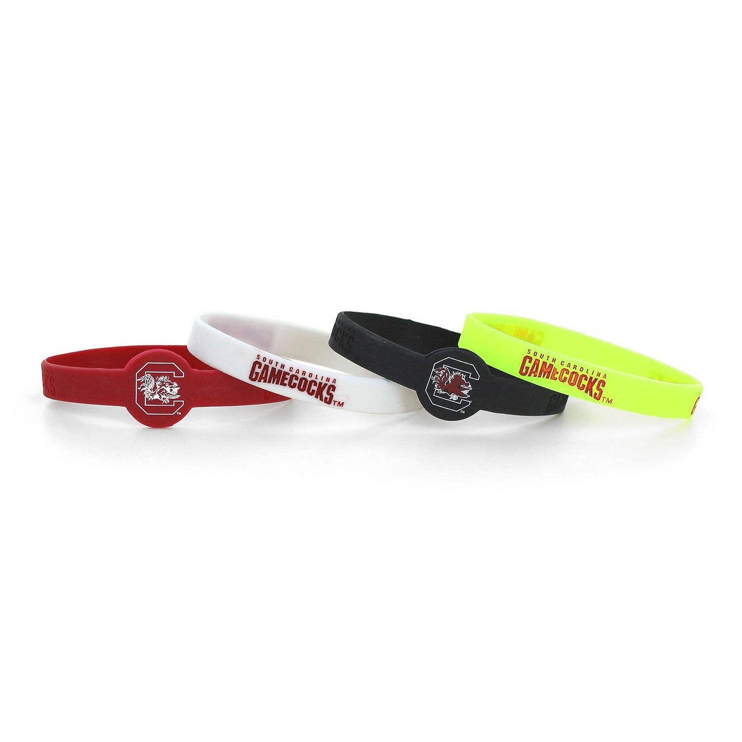 NCAA South Carolina Gamecocks  Silicone Bracelets, 4-Pack